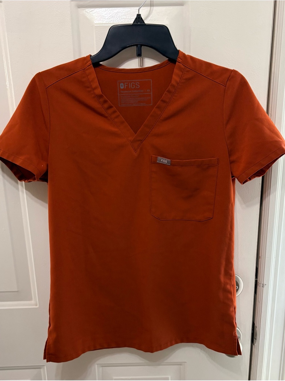 Figs V-neck one pocket scrub top.